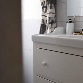 Knop 24136 - Hvid/Krom