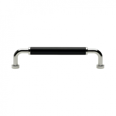Greb Brohult M - 128mm - Forniklet/Sort i gruppen Greb / Farve/Materiale / Krom hos Beslag Online (397045-11)