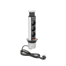 El-søjle 60mm 3stk 230V EU Stik – Sølv