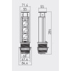 El-søjle 60mm 3stk 230V EU Stik – Sølv