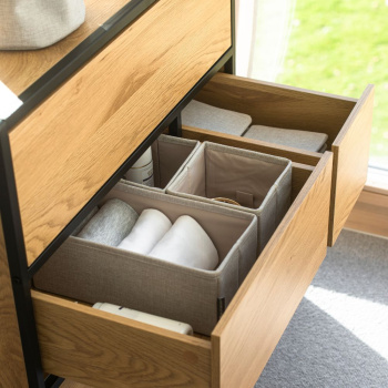 Opbevaringsboks 3-set - Beige