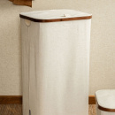 Vasketøjskurv med låg - Sand