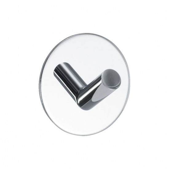 Selvklæbende krog i krom til badeværelset 