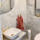 Håndklædekrog Base 200 1-Knage - Poleret Messing