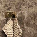 Håndklædekrog Base 200 2-Knage - Poleret Messing