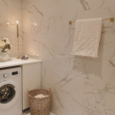 Base 200 Håndklædestang - Poleret Messing