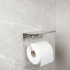 Base Toiletpapirholder Med Hylde - Børstet Rustfrit Stål