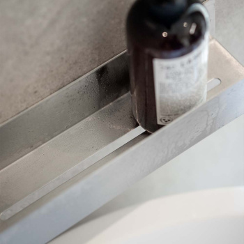 Brusehylde Base - 300mm - Børstet Rustfrit Stål Finish