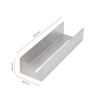 Brusehylde Base - 300mm - Børstet Rustfrit Stål Finish