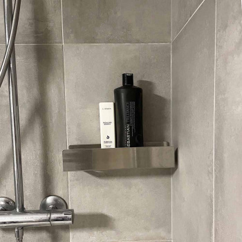 Brusehylde Base - 300mm - Børstet Rustfrit Stål Finish