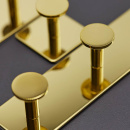 Håndklædekrog Base 210 2-Knage - Poleret Messing