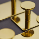 Håndklædekrog Base 210 3-Knage - Poleret Messing