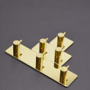 Håndklædekrog Base 220 2-Knage - Poleret Messing