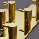 Håndklædekrog Base 220 3-Knage - Poleret Messing