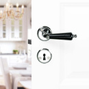 Dørhåndtag Balder - Krom/Sort Træ