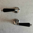 Dørhåndtag Balder - Krom/Sort Træ