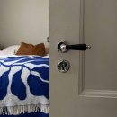 Dørhåndtag Balder - Krom/Sort Træ