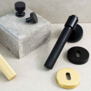 Dørhåndtag Helix 200 - Europæisk Standard - Sort