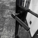 Dørhåndtag Helix 200 - Europæisk Standard - Sort