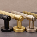 Dørhåndtag Helix 200 Stripe -  Skandinavisk Standard - Sort