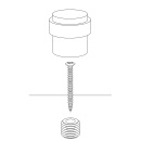 Dørstopper Helix Stripe - Mat Sort