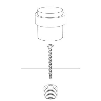Dørstopper Helix Stripe - Messing