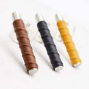 Dørhåndtag Kastrup - Rustfrit Stål Finish/Natur Læder