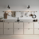 Køkkenstang Aveny - 600mm - Komplet - Eg/Mat Sort