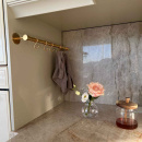 Køkkenstang Aveny - 600mm - Komplet - Poleret Ubehandlet Messing