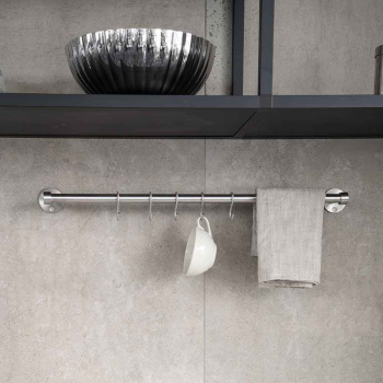 Køkkenstang Aveny - 600mm - Komplet - Børstet Rustfrit