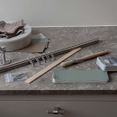 Køkkenstang Aveny - 600mm - Komplet - Børstet Rustfrit