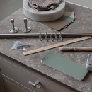 Køkkenstang Aveny - 600mm - Komplet - Børstet Rustfrit