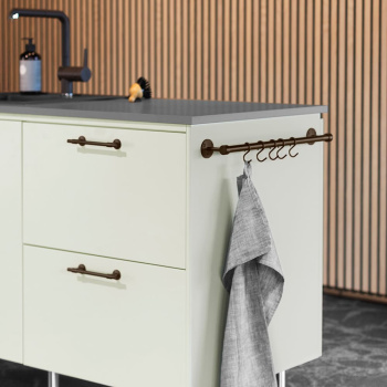 Køkkenstang Aveny - 600mm - Komplet - Brunet Messing