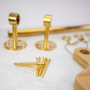 Forlængerstang Aveny - 600mm - Poleret Ubehandlet Messing