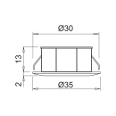 Mini spotlight Pixel - 2700K - Sort
