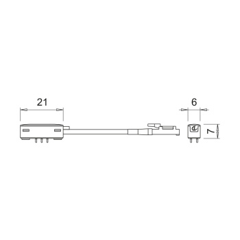 Tilslutningskabel Magy Micro 24 - 1000mm - Sort