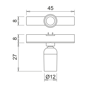LED-Spot Magy R 24V/1W 2700K - Sort