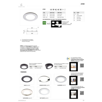 LED-Spot Atom D-M - Rustfrit look