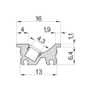 LED-Profil 8112 - 2000mm - Sort