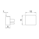 Monteringsclips Nexus overflademonteret 3-pak
