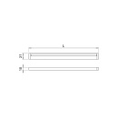 LED-Profil Blade - 2000mm - Mat Sort