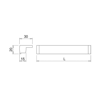 LED-Profil Tuby - 2000mm - Sort