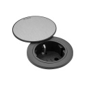 Stikkontakt One - Rustfrit/Sort