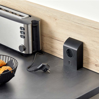 Stikkontakt Mini Born - Mat Sort