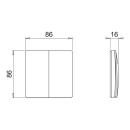 Lysdæmper Trådløs Kiny - Dobbelt - Hvid