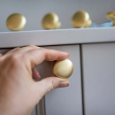 Knop Duke - 32mm - Børstet Messing