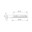 LED-Spot Stella Flat - Rustfrit Look