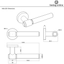 Dørhåndtag Helix 200 - Antik Bronze