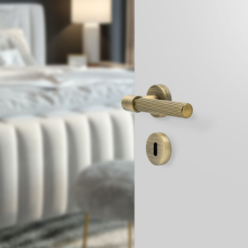 Dørhåndtag Helix 200 Stripe - Antik Bronze