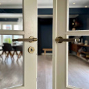 Dørhåndtag Helix 200 Stripe - Antik Bronze